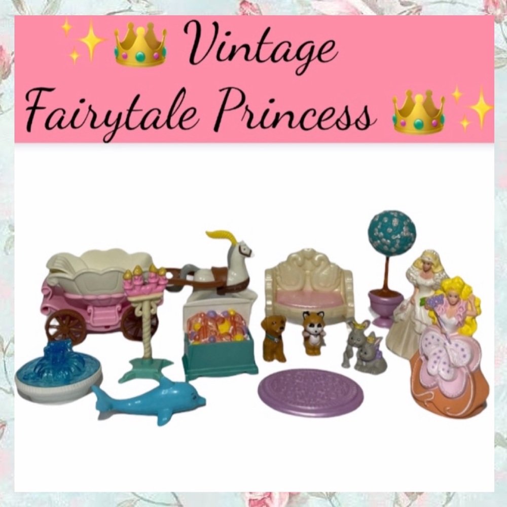 Vintage Princess Doll Fairytale Toys 14 Pc Set